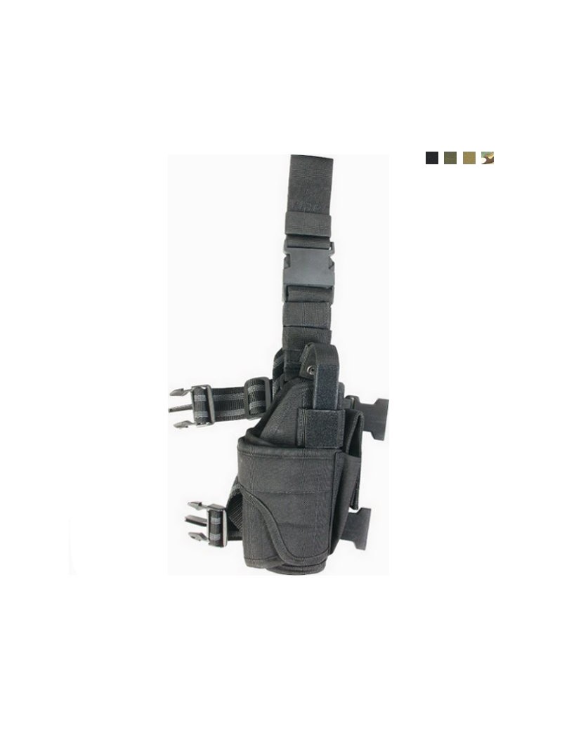 Holster cuisse Glock noir Airsoft CQC rigide droitier
